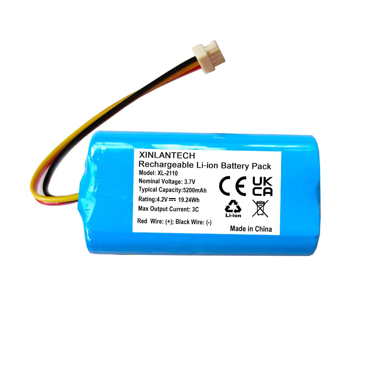 Amazon.com: XINLANTECH 3.7v 18650 1s2p 5200mah Battery